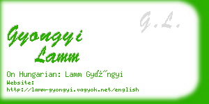 gyongyi lamm business card